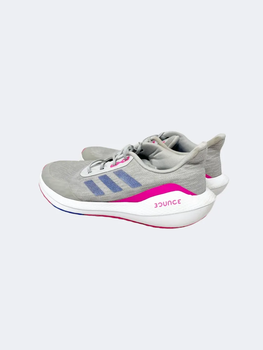 Adidas Eq 21 Gs-Girls Running Shoes Grey/ White/Pink