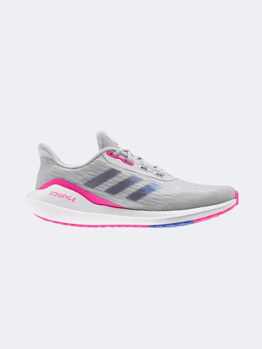 Adidas Eq 21 Gs-Girls Running Shoes Grey/ White/Pink