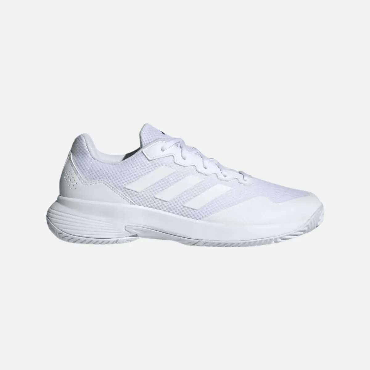 Adidas GAMECOURT 2.0 Tennis Shoes -Cloud White/Cloud White/Matte Silver