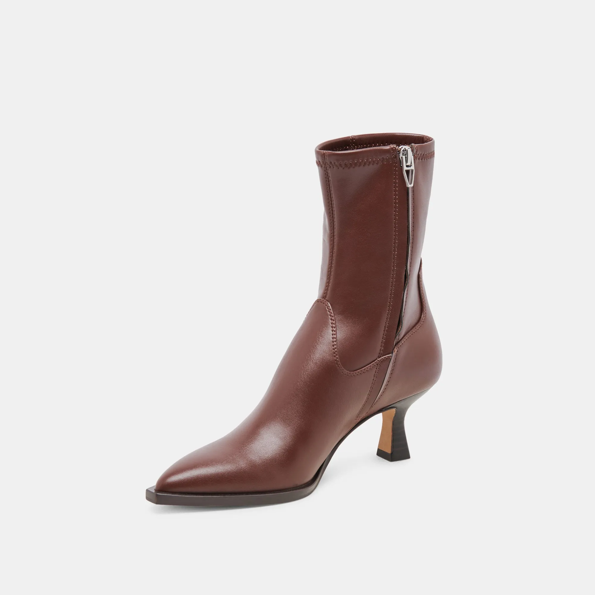 ARYA WIDE CALF BOOTS CHOCOLATE LEATHER