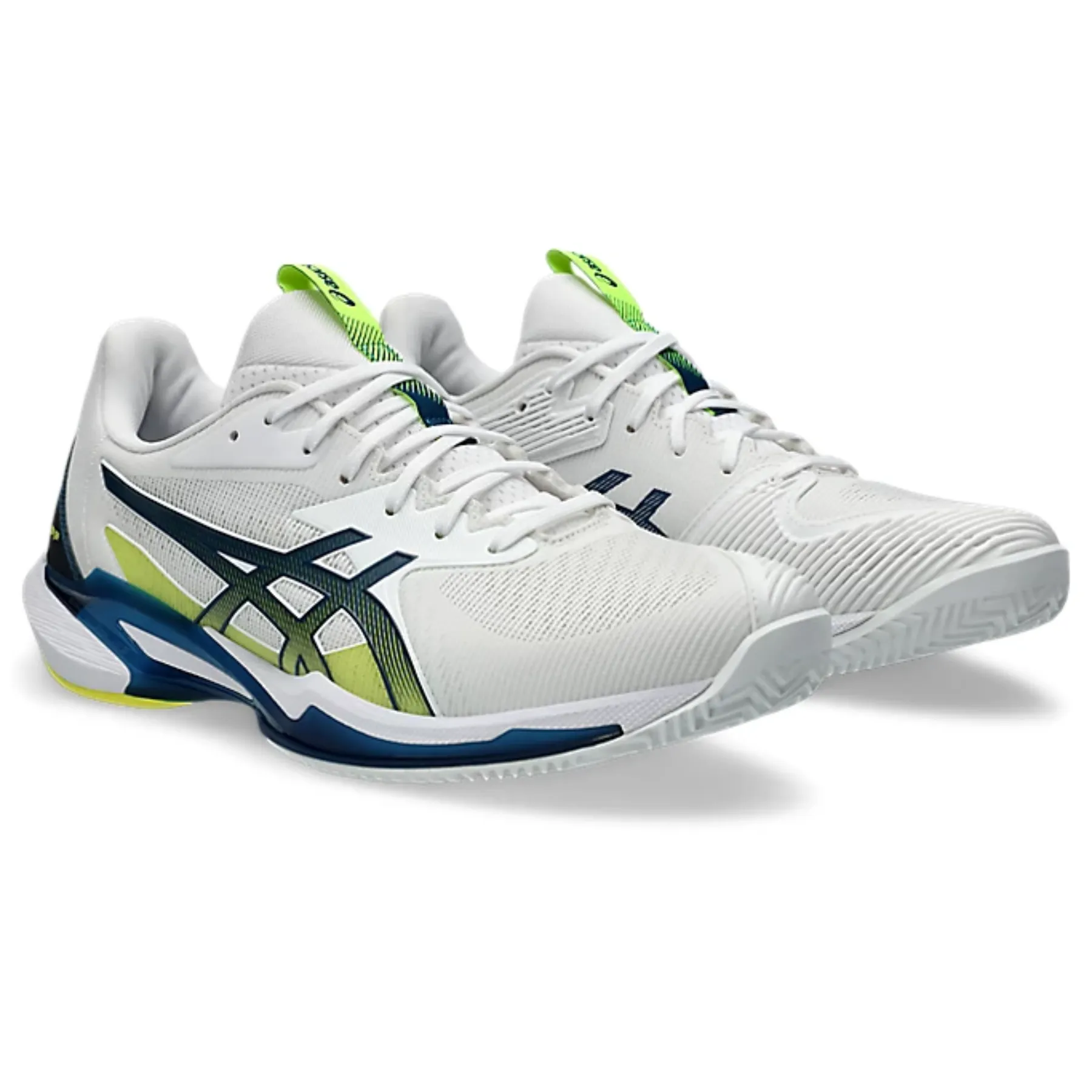 Asics Solution Speed FF 3 Clay Mens Tennis Shoes - White/Mako Blue