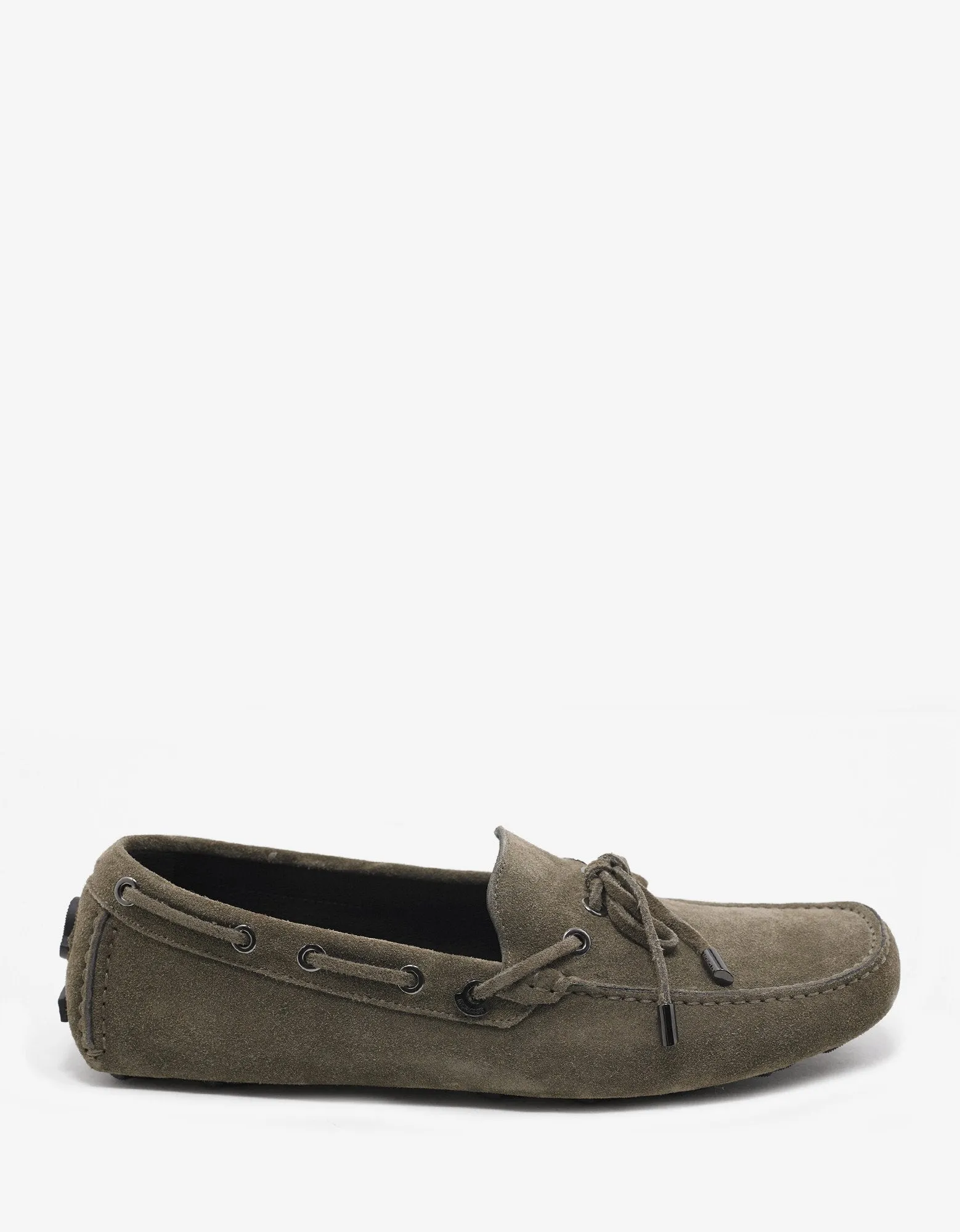 Aymeric Khaki Suede Leather Driving Shoes