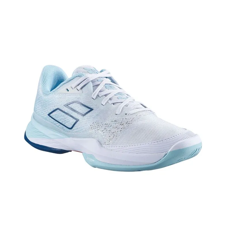 Babolat Jet Mach 3 All Court (Ladies) Tennis Shoe - White/Angel Blue