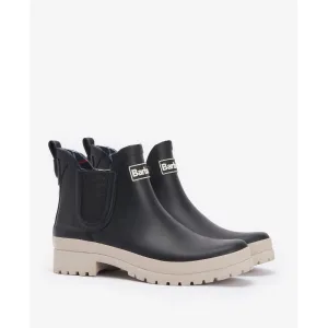 Barbour Mallow Ladies Wellington Chelsea Boot - Black/White Pepper