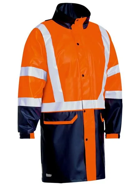 Bisley Taped Two Tone Hi-Vis Stretch PU Rain Coat(BJ6935HT)