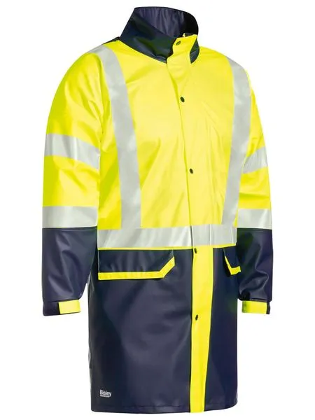 Bisley Taped Two Tone Hi-Vis Stretch PU Rain Coat(BJ6935HT)