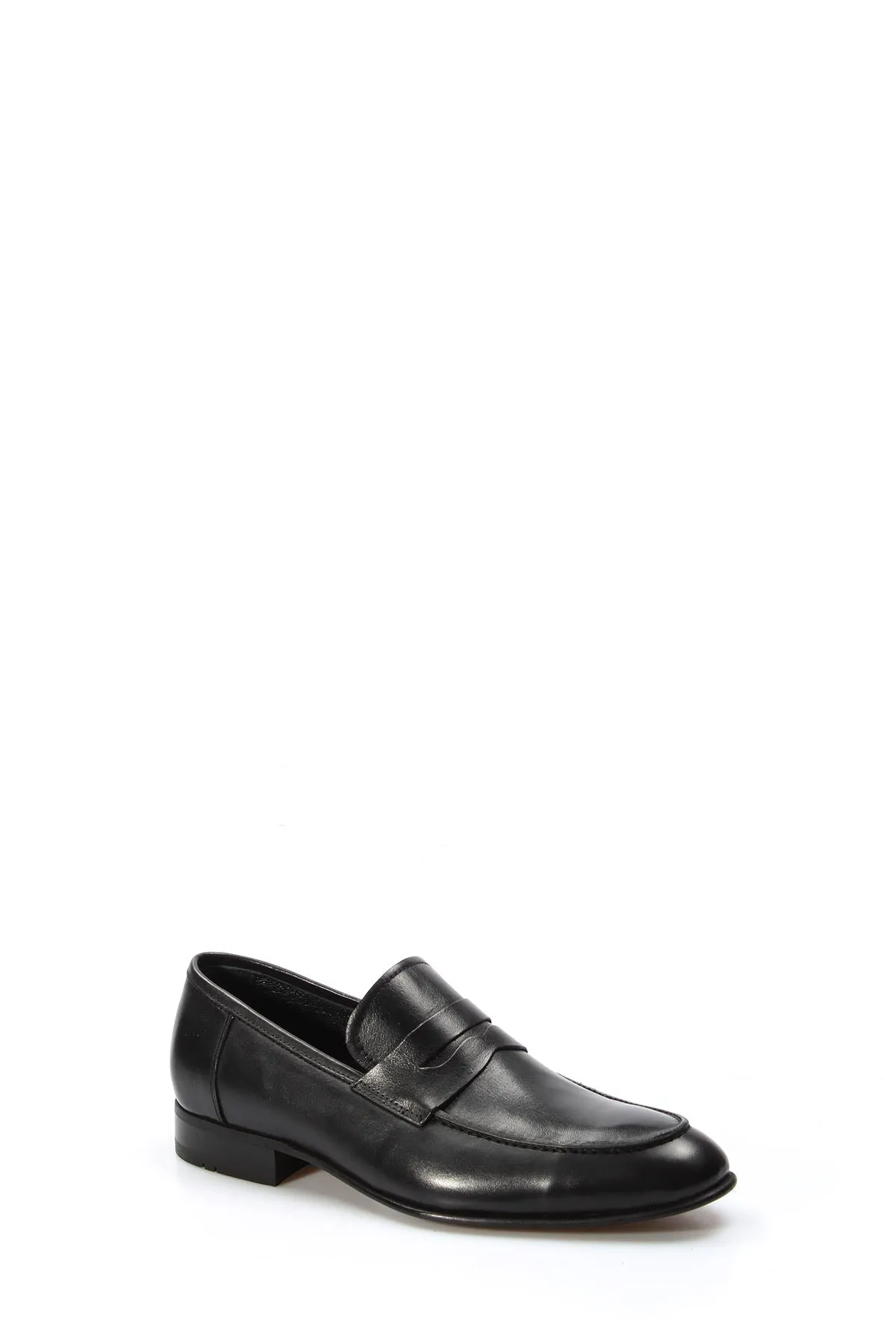 Black Leather Classic Loafers Wessi