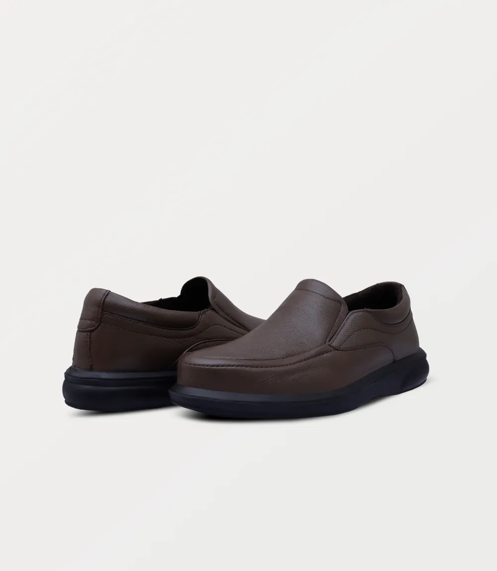 BM6776-BROWN-Men Slip On