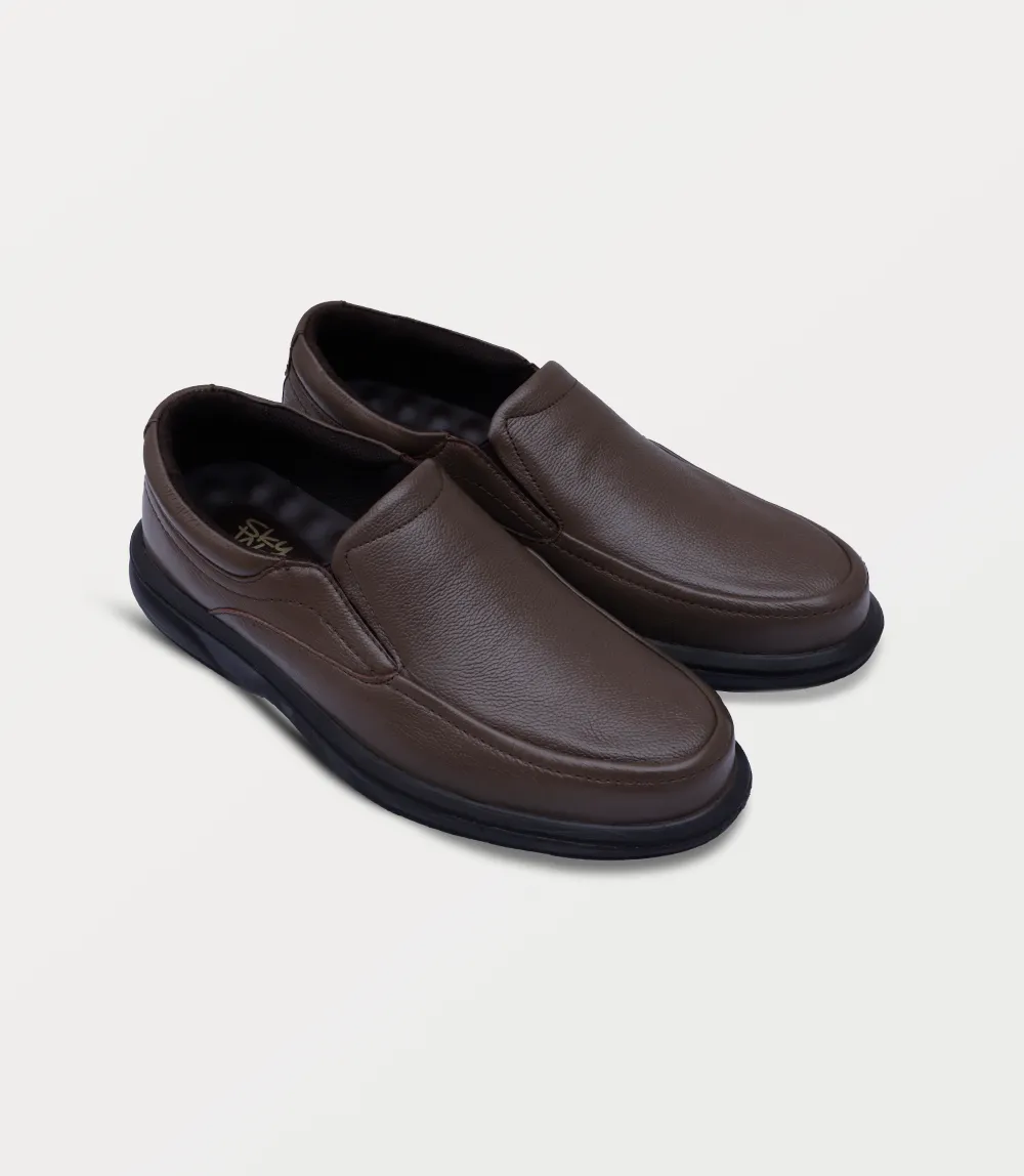 BM6776-BROWN-Men Slip On