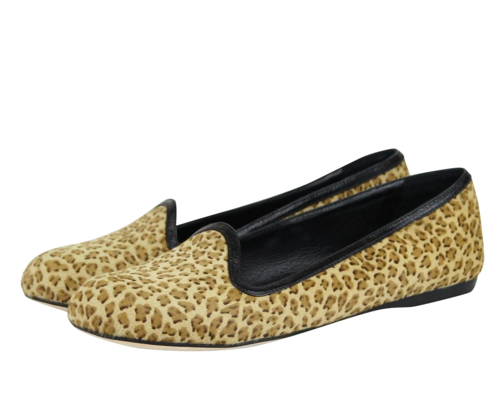 Bottega Veneta Women's Leather / Pony Hair Cheetah Print Flats