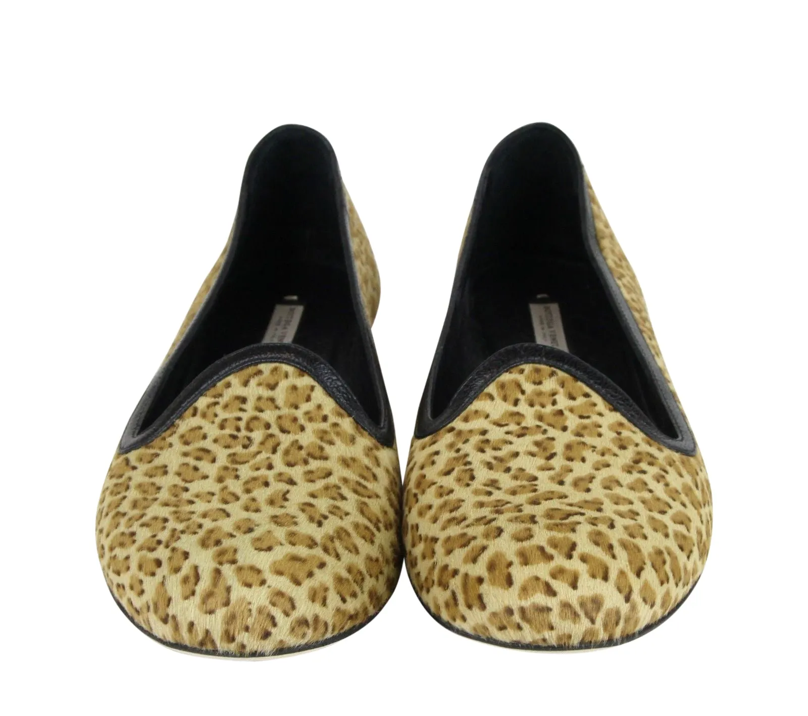 Bottega Veneta Women's Leather / Pony Hair Cheetah Print Flats