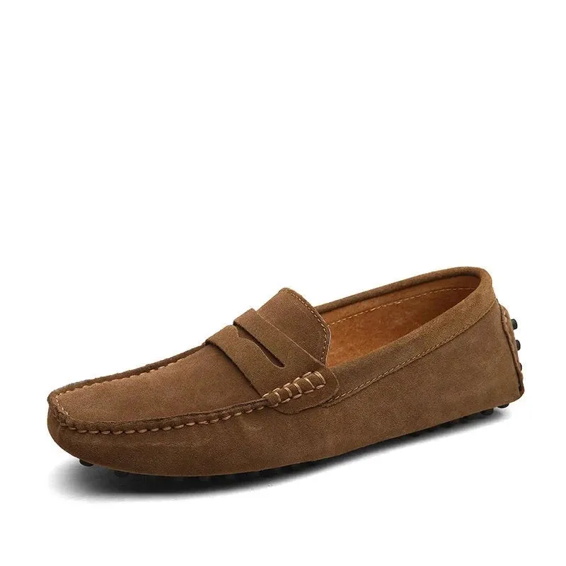 Brand Fashion Summer Style Soft Moccasins Men Loafers Genuine Leather High Quality Shoes Men Flats Gommino Driving Shoes v3