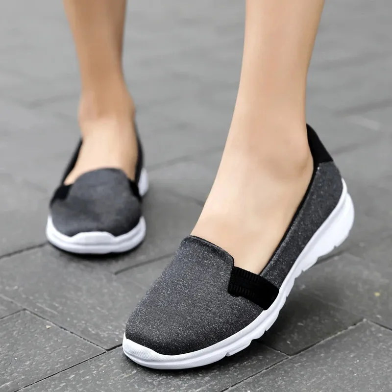 Business Casual Women Shoes Breathable Flat Soft Sneakers #3928