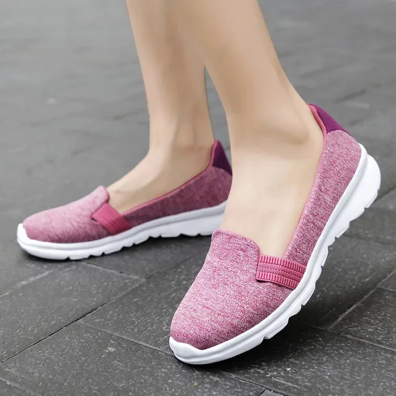 Business Casual Women Shoes Breathable Flat Soft Sneakers #3928