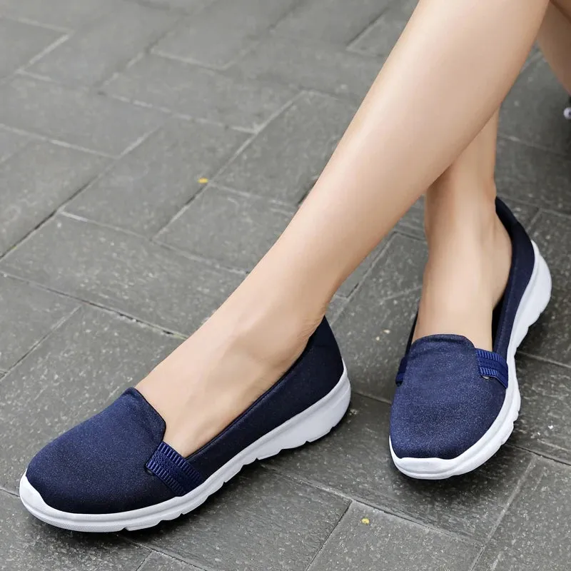 Business Casual Women Shoes Breathable Flat Soft Sneakers #3928