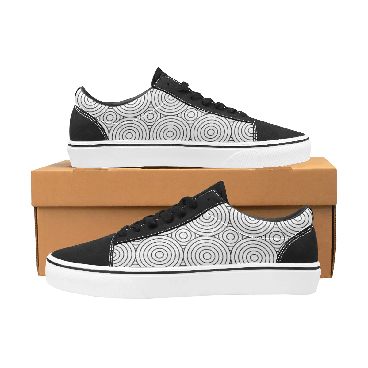 Buy Women Big Size Monochrome Print Canvas Low Top Shoes at TFS