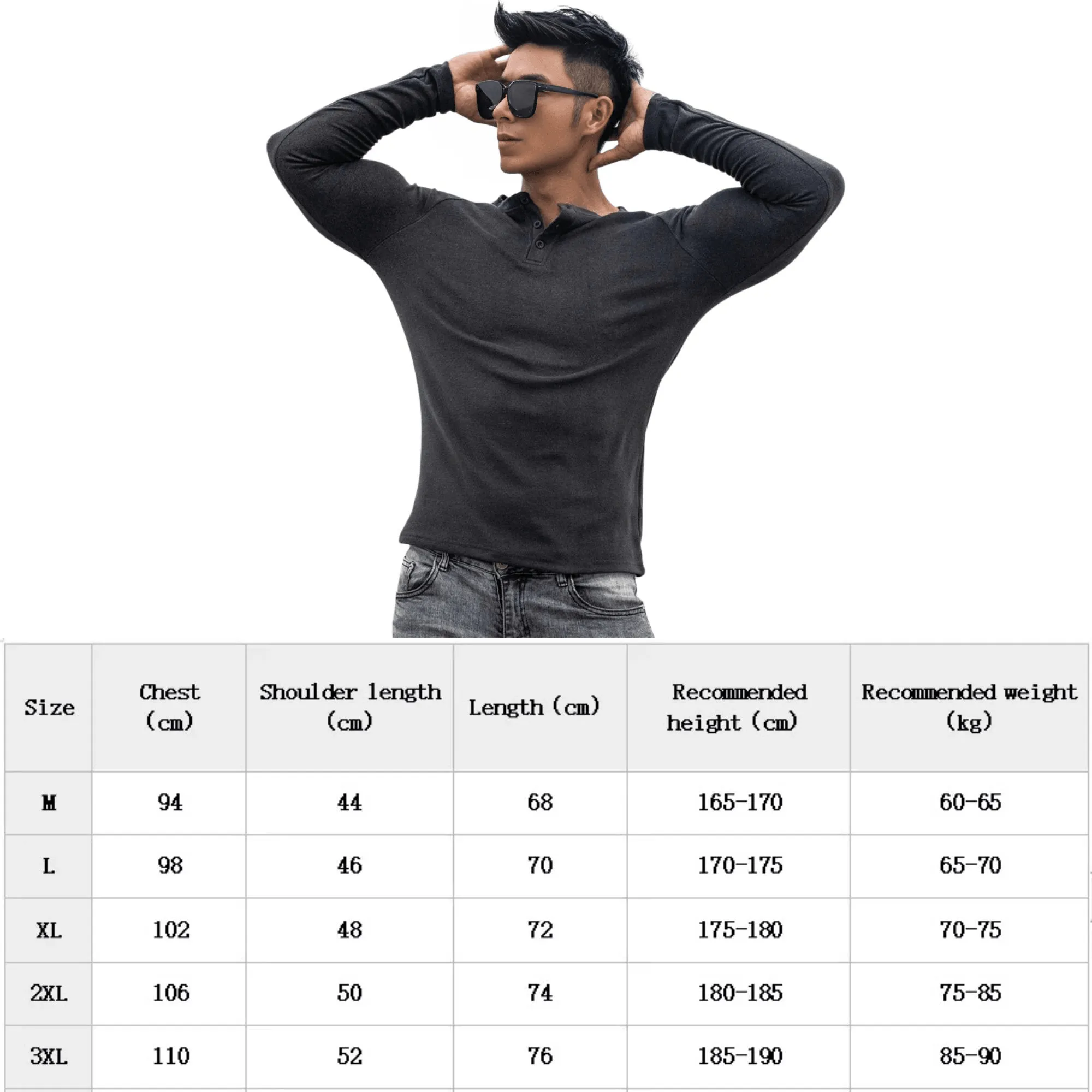 Casual Men's Long Sleeve Shirt Gym Fitness Bodybuilding Workout Slim Shirt Male Solid Tops Sport Clothing