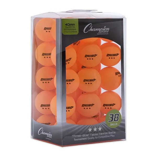 Champion Sports 3 Star Tournament Table Tennis Balls