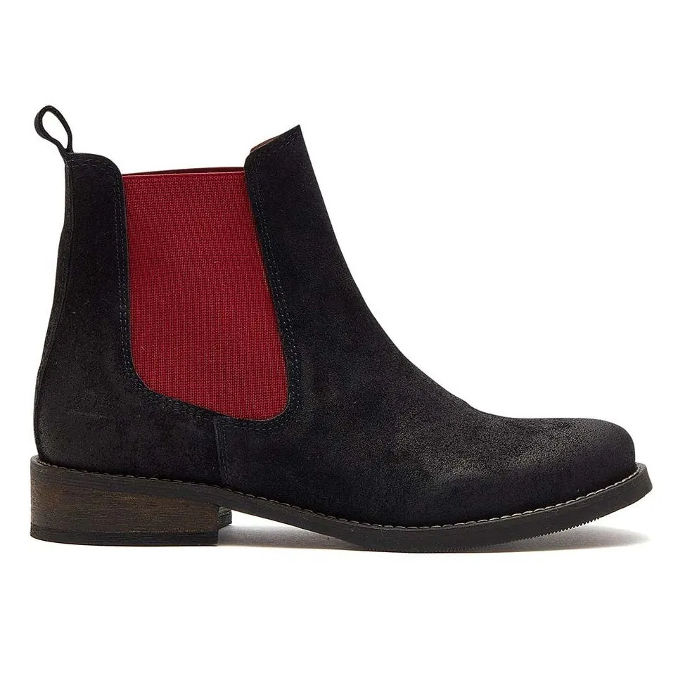 CHATHAM Ladies Arlington Suede Chelsea Boots - Navy