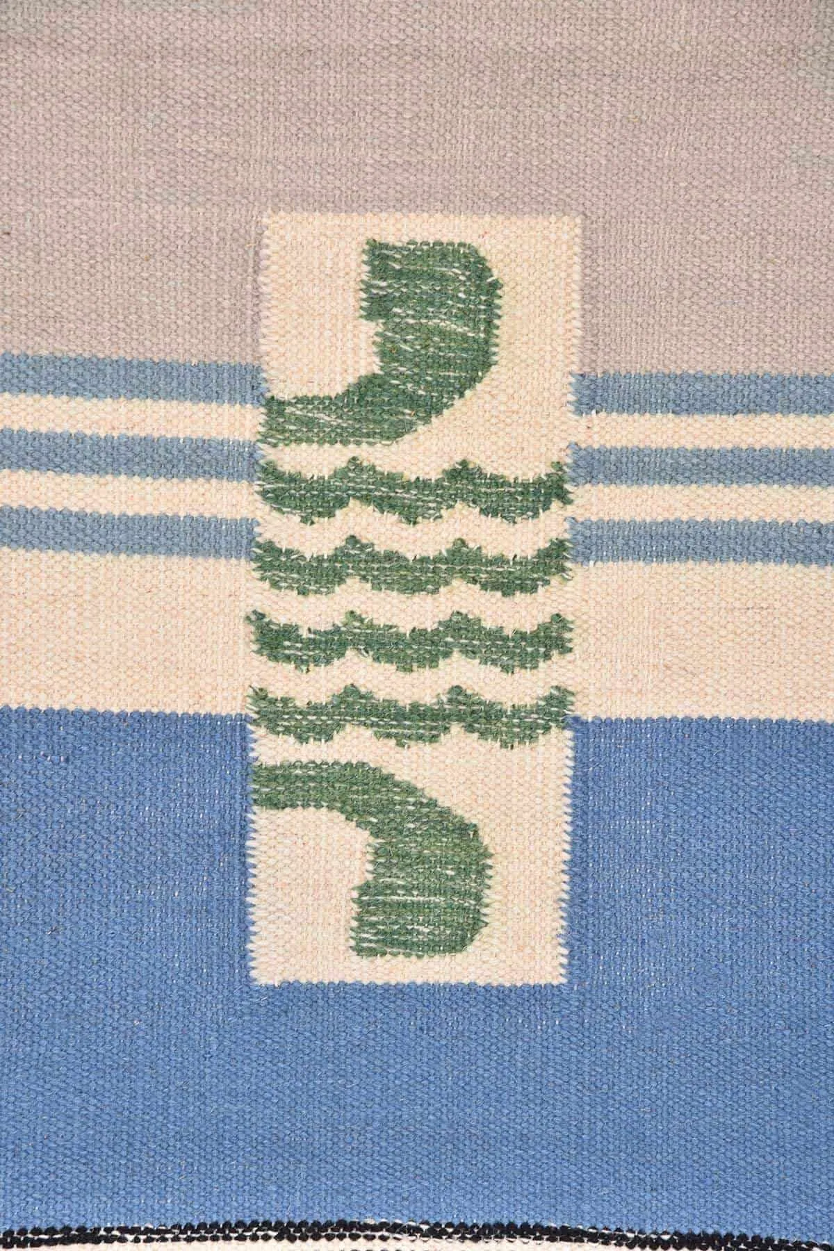 Cool And Calm Nomadic Woven Rug (Blue And Green)