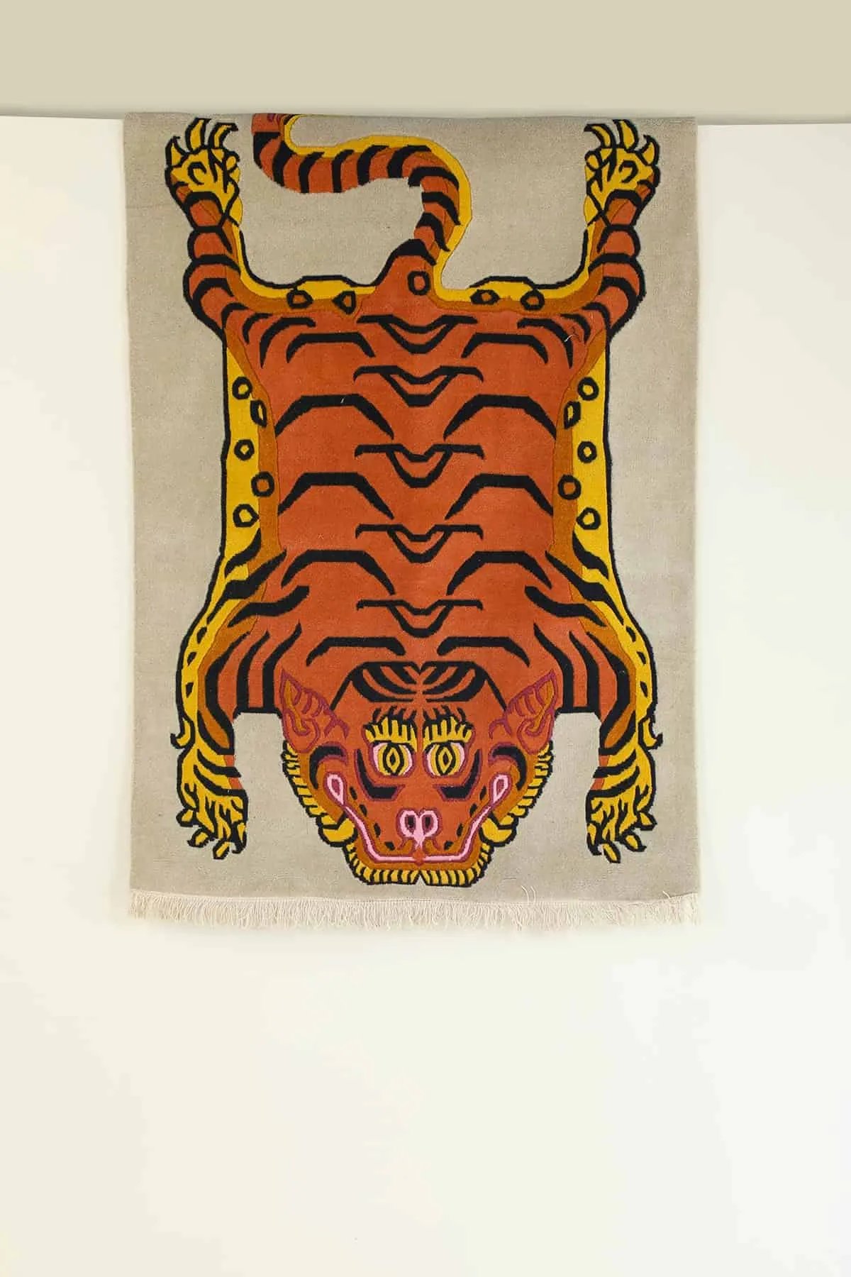 Crouching Tiger Woven Rug (Orange)