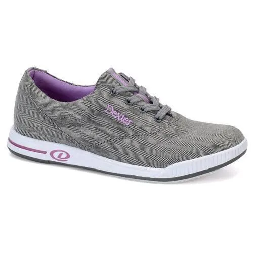 Dexter Womens Kerrie Grey Twill Bowling Shoes