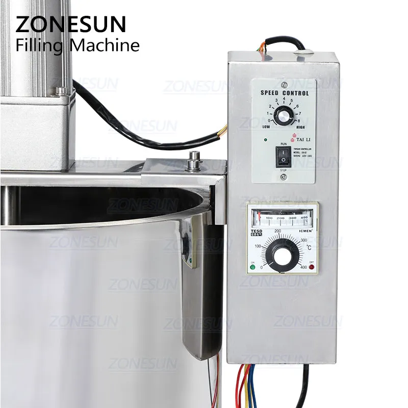 Double Nozzle Paste Filling Machine For Chocolate Sauce With Mixer Heater