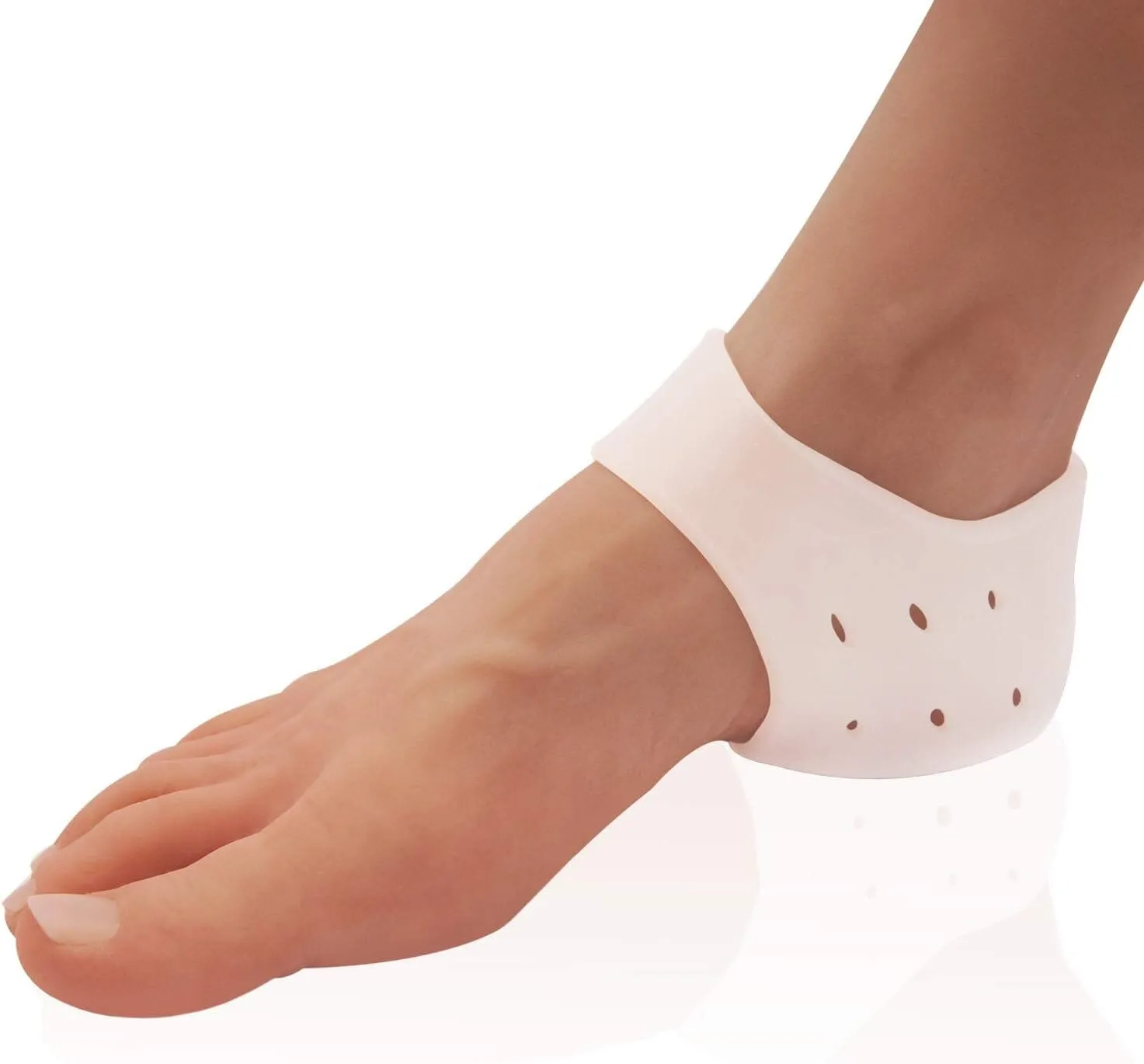 Dr. Frederick's Original Gel Heel Guards - 4ct. - Heel Cups for Heel Pain Relief - Plantar Fasciitis - Soft Heel Protectors - Gel Inserts - Cushions for Bone Spurs, Heel Spurs, Gout