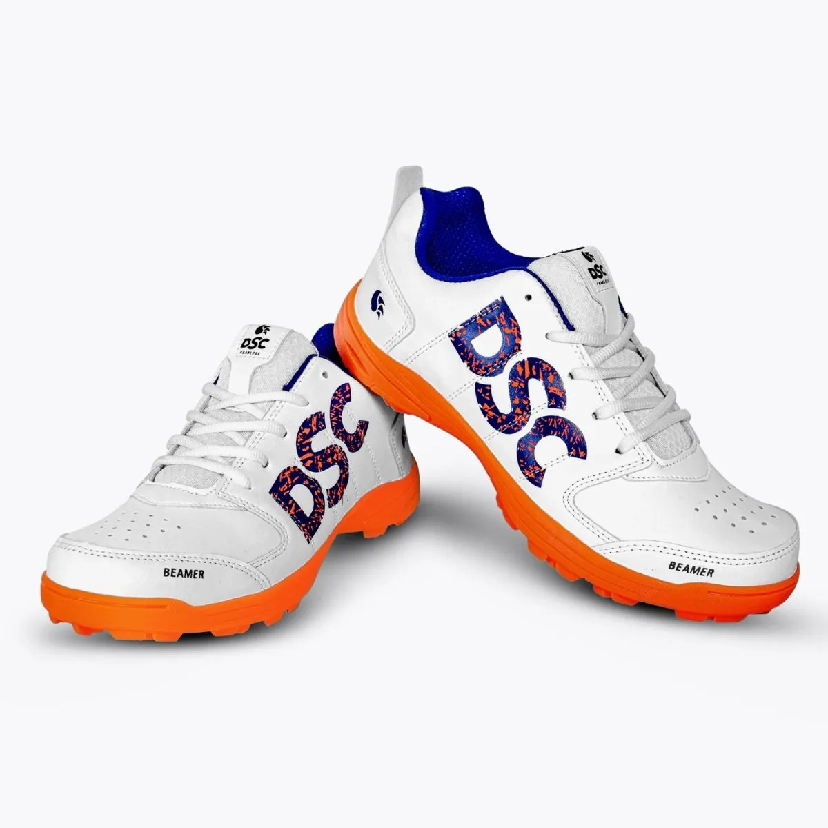 DSC Beamer Cricket Shoes (White/Orange)