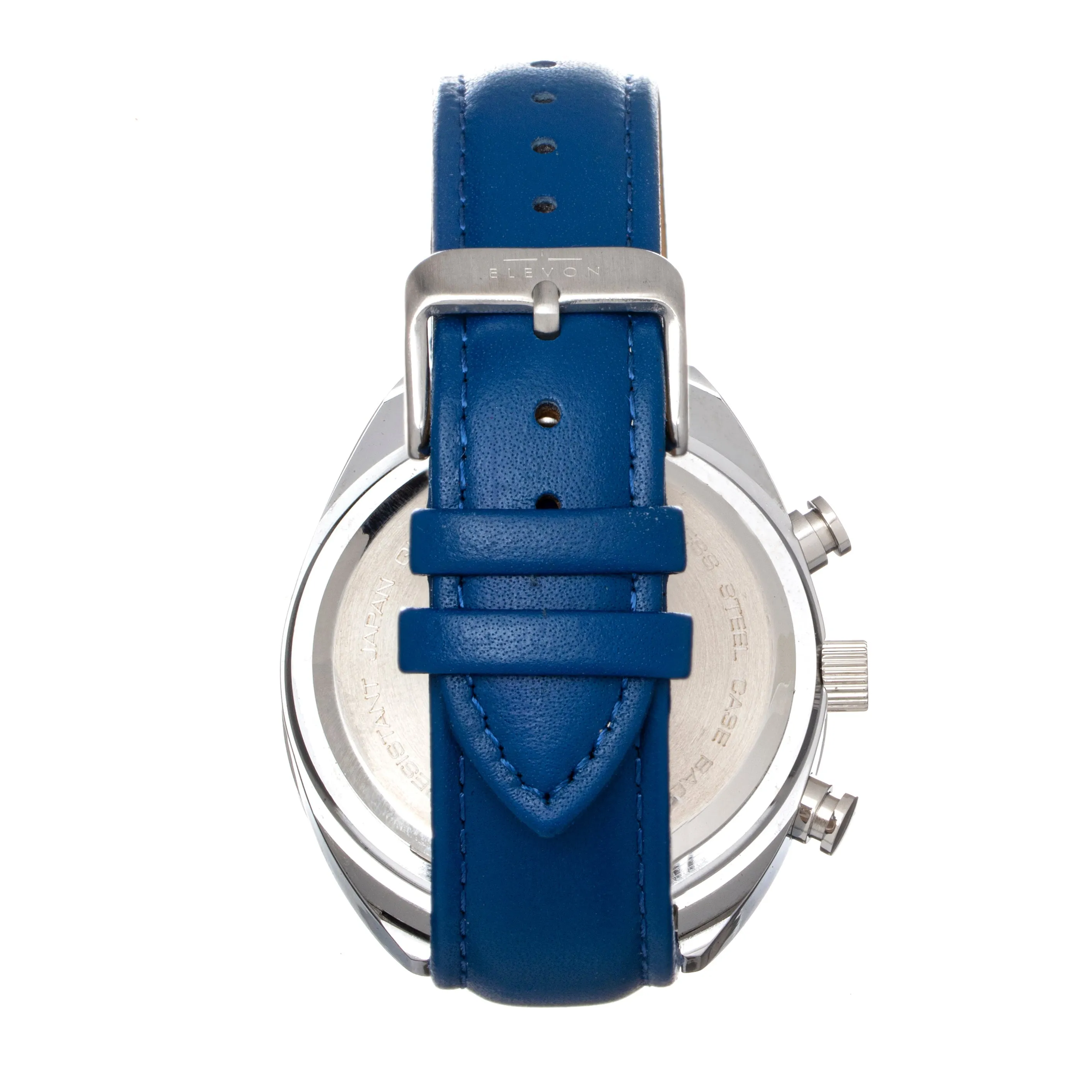 Elevon Bombardier Chronograph Leather-Strap Watch - Blue/White