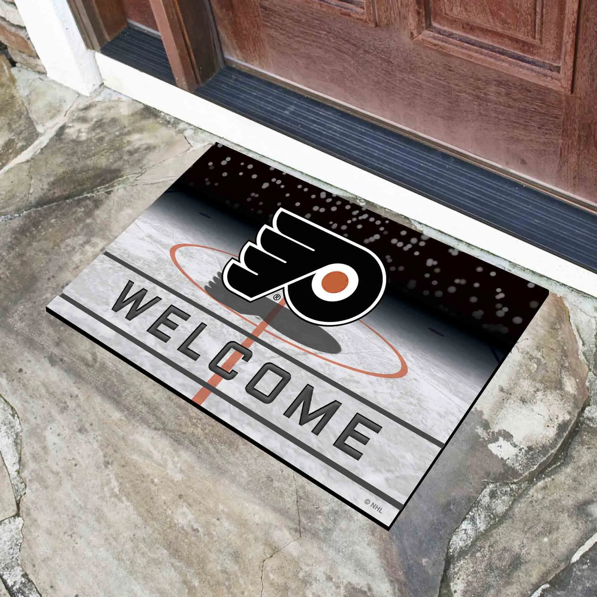 Fanmats Philadelphia Flyers Rubber Door Mat - 18" x 30"