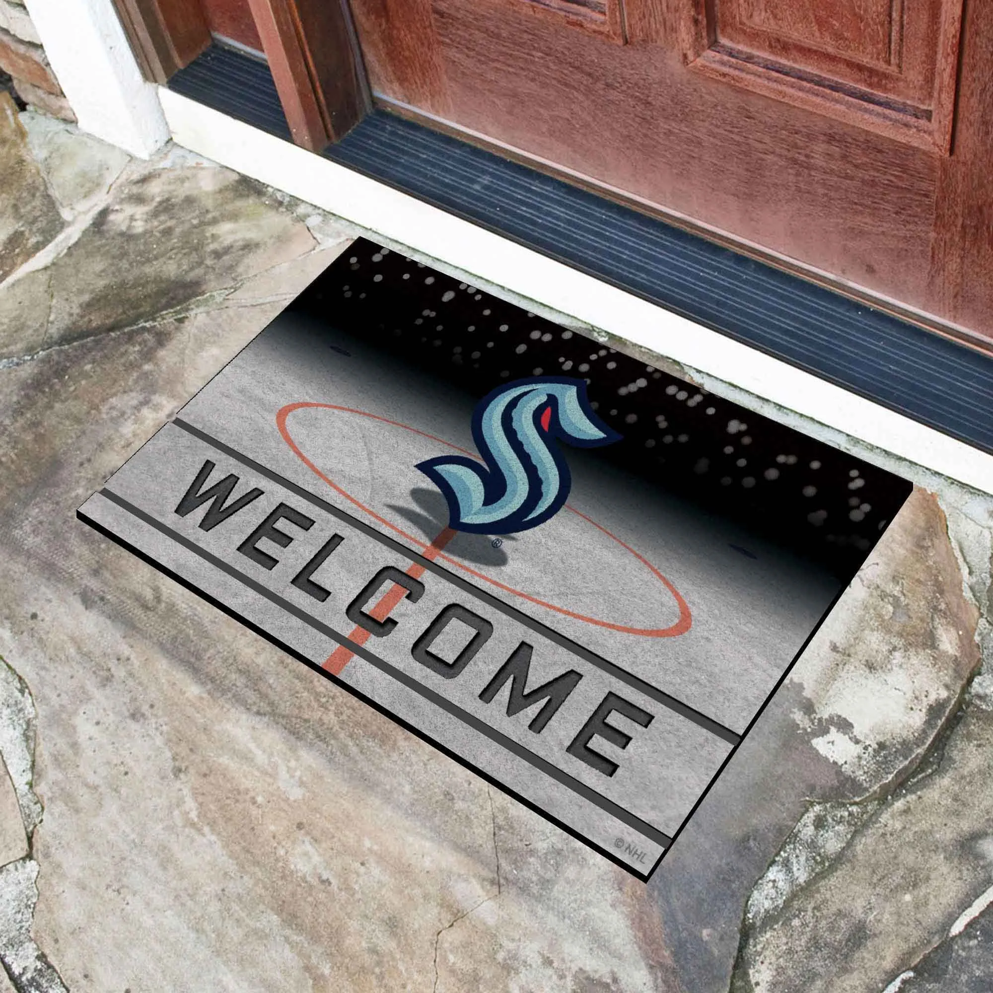 Fanmats Seattle Kraken Rubber Door Mat - 18" x 30"