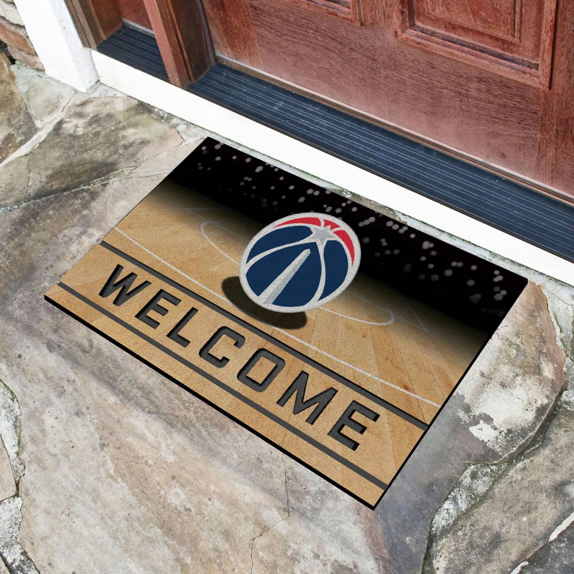 Fanmats Washington Wizards Rubber Door Mat - 18" x 30"