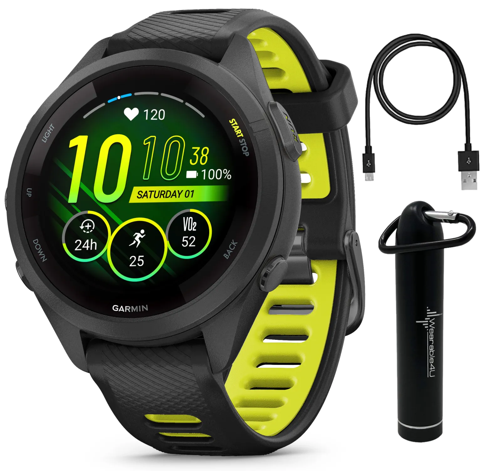 Garmin Forerunner 265 Series Running Smartwatch, 46mm or 42mm AMOLED Touchscreen Display