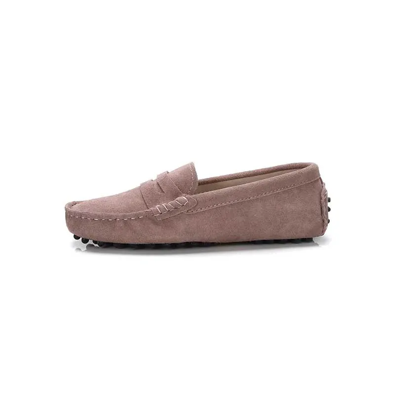 Genuine Leather Spring Flat Shoes Casual Loafers Slip On Women's Flats Shoes Moccasins Lady Driving Shoes