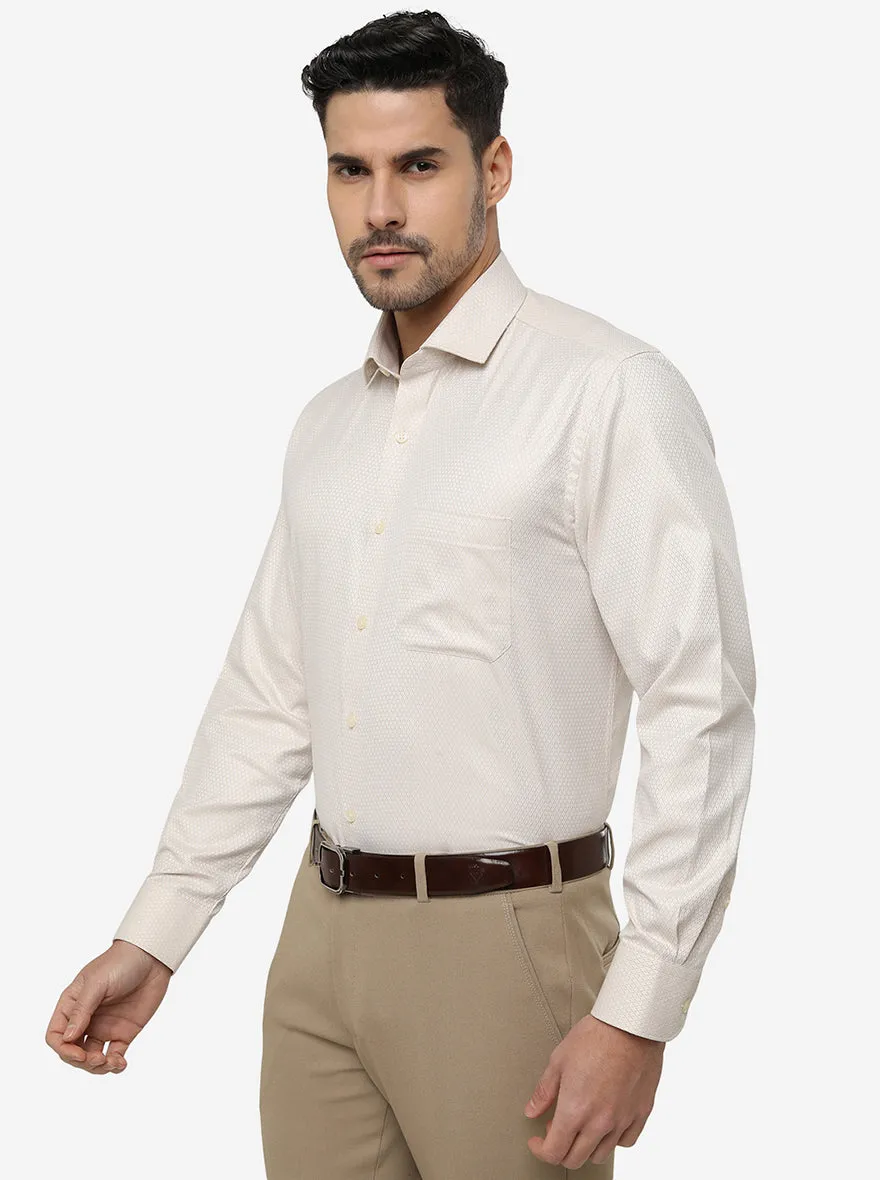 Golden Printed Slim Fit Formal Shirt | Greenfibre