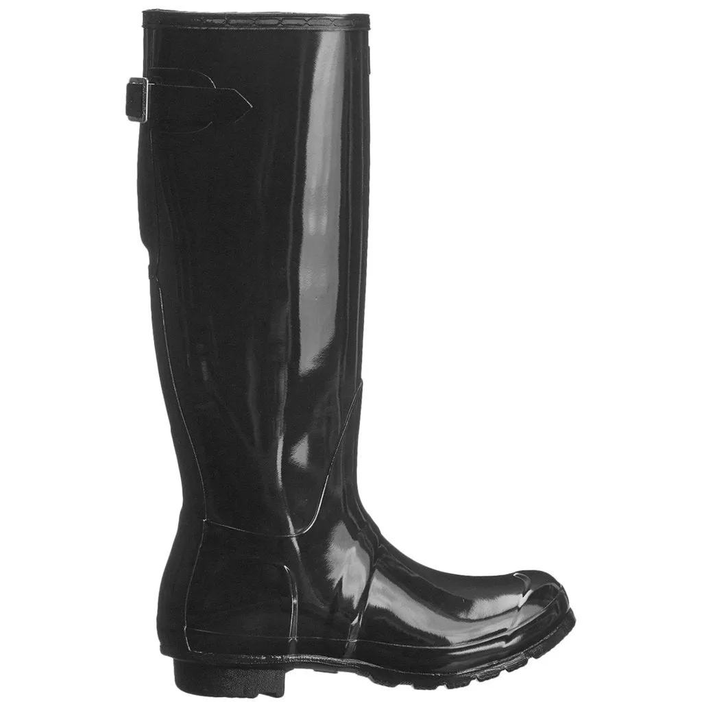 Hunter Womens Boots Original Tall Adjustable Gloss Pull-On Wellie Rubber - UK 6