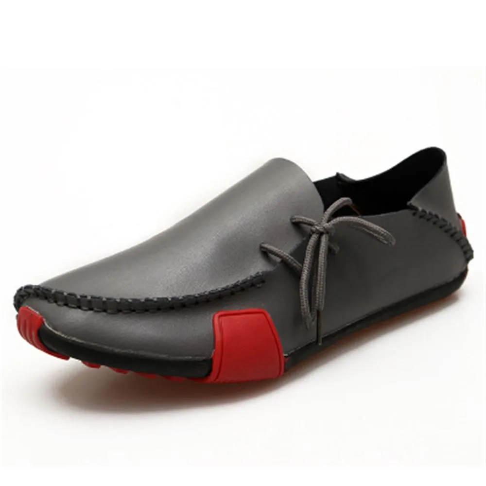 IF FEEL Men Leather Shoes Mens Loafers Moccasins Mens Shoes Casual For Driving Big Size Genuine Leather Shoes