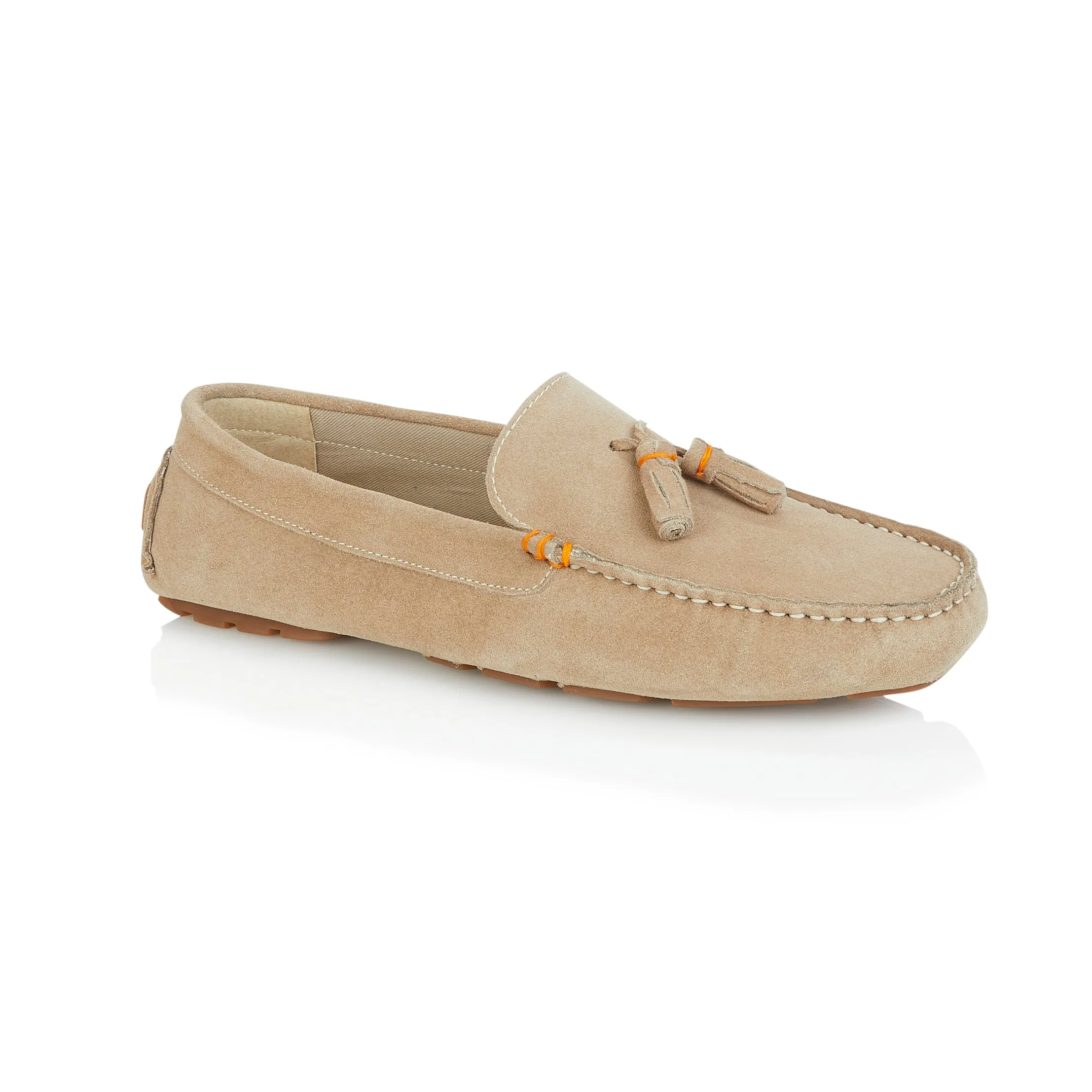 Jackson Suede Leather Driving Loafer - Sand