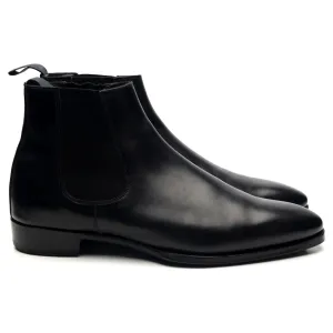 'Jason' Black Leather Chelsea Boots UK 9 E