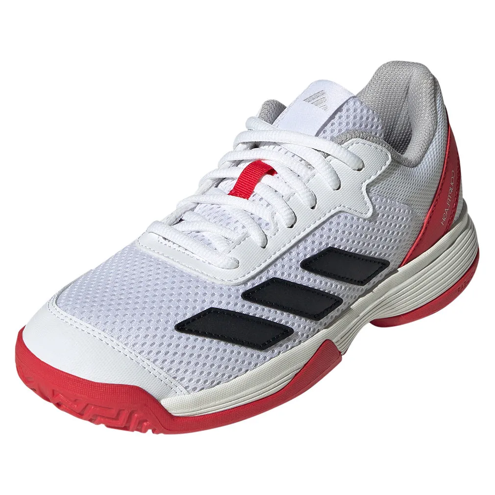 Junior`s Courtflash Tennis Shoes White and Core Black