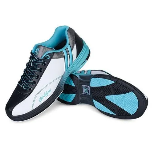 KR Strikeforce Womens Starr White/Black/Teal Left Hand Bowling Shoes