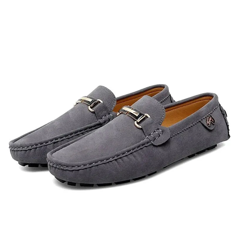 Loafers Men Handmade Leather Shoes Black Casual Driving Flats Blue Slip-on Moccasins Men Shoes Plus Size 46 47 48