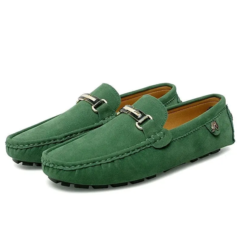 Loafers Men Handmade Leather Shoes Black Casual Driving Flats Blue Slip-on Moccasins Men Shoes Plus Size 46 47 48