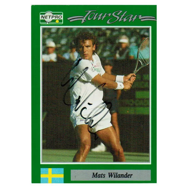 Mats Wilander Signed  Men`s Card