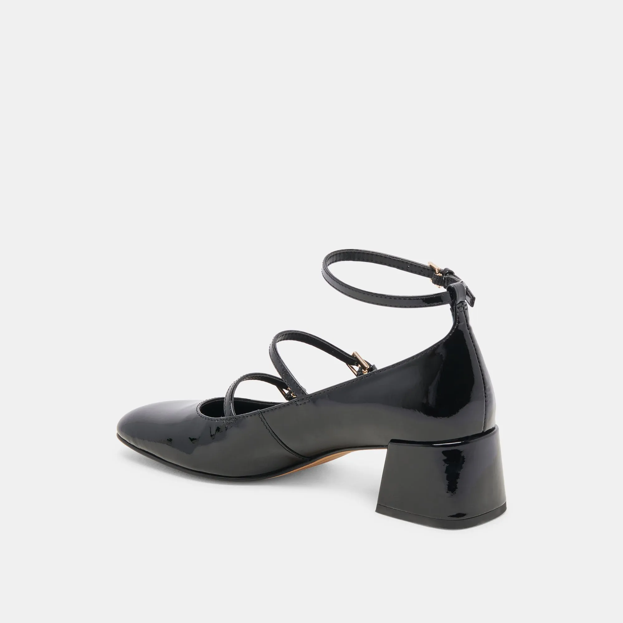 MEADOW HEELS MIDNIGHT PATENT LEATHER