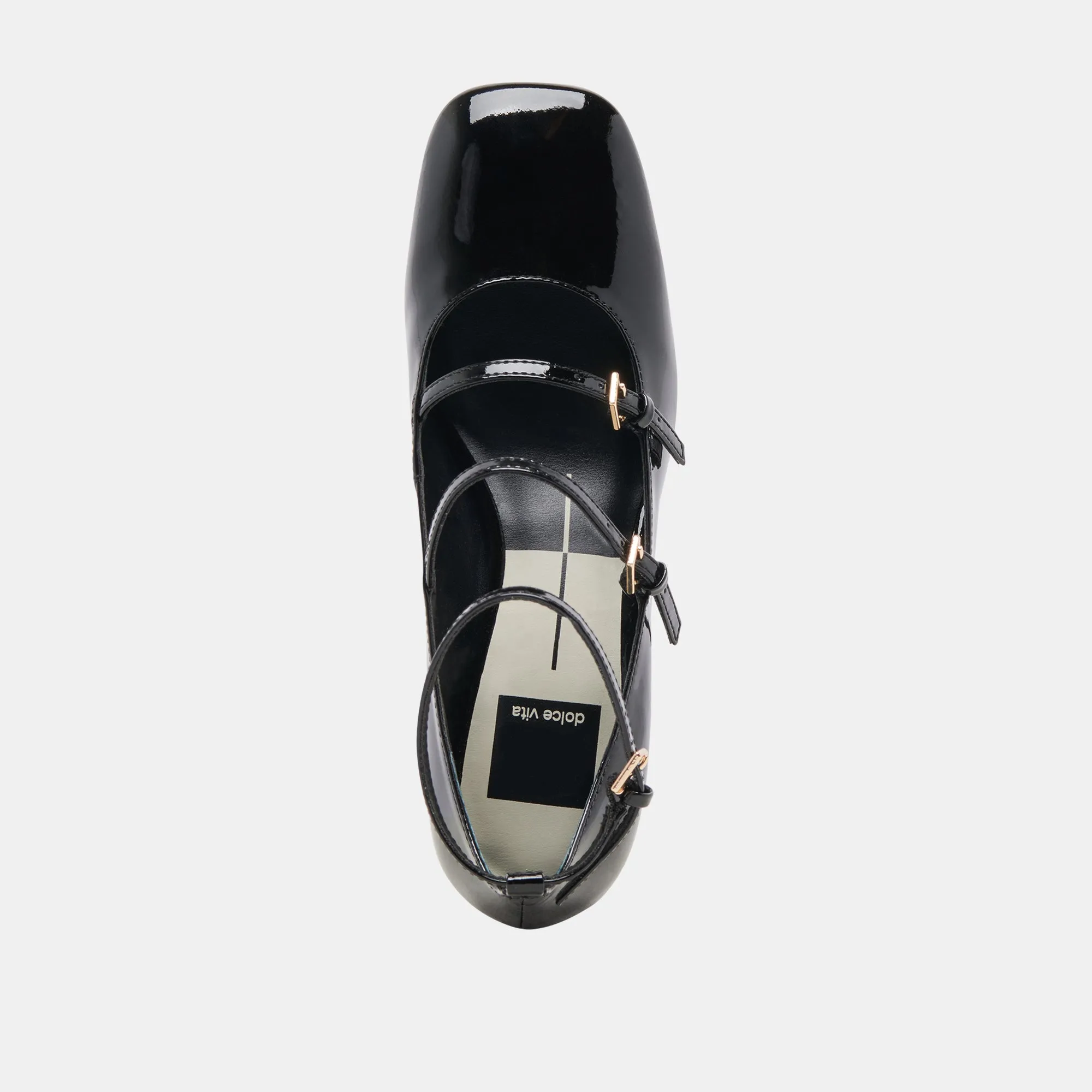 MEADOW HEELS MIDNIGHT PATENT LEATHER