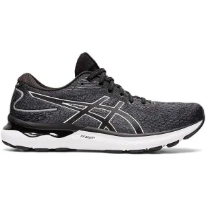 Men's Asics Gel-Nimbus 24, Black/White, 10.5 D Medium