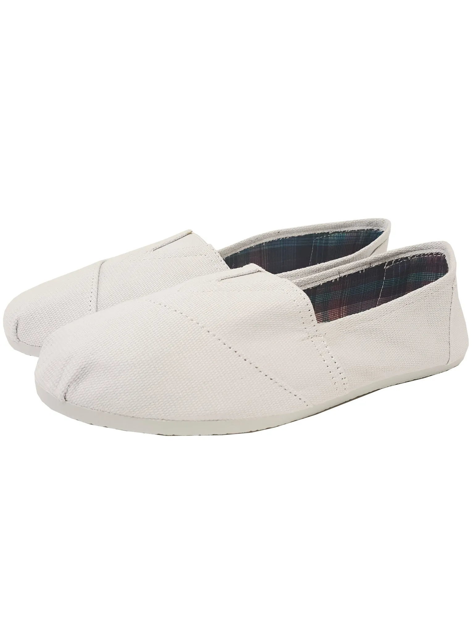 Mens Quincy Slip On Canvas Espadrilles in White