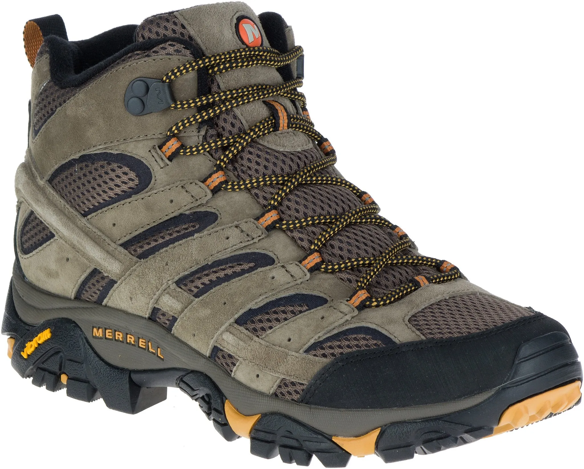 'Merrell' Men's Moab 2 Mid Ventilator - Grey / Tan (Wide)